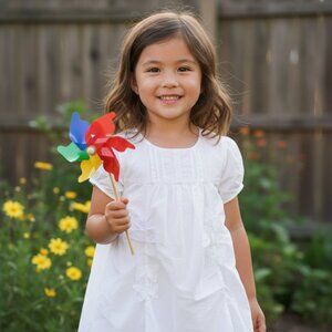 Kids R Us White butterfly tunic 4T